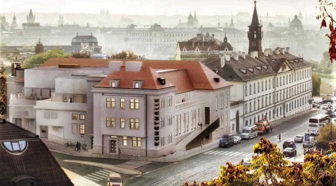 Arkitekt Martin Rajnis visualisering av den nye Kunsthalle Praha